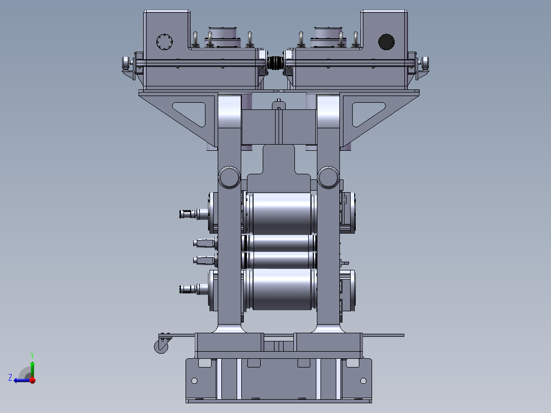650VC四辊轧机sw三维模型含参数可编辑右视图