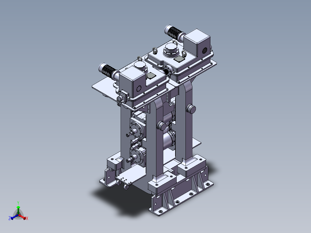650VC四辊轧机sw三维模型含参数可编辑正等轴测图