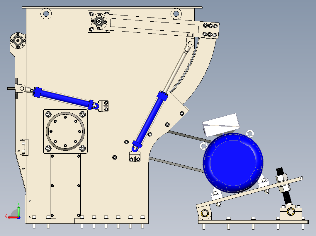 塑料研磨机粉碎机后视图