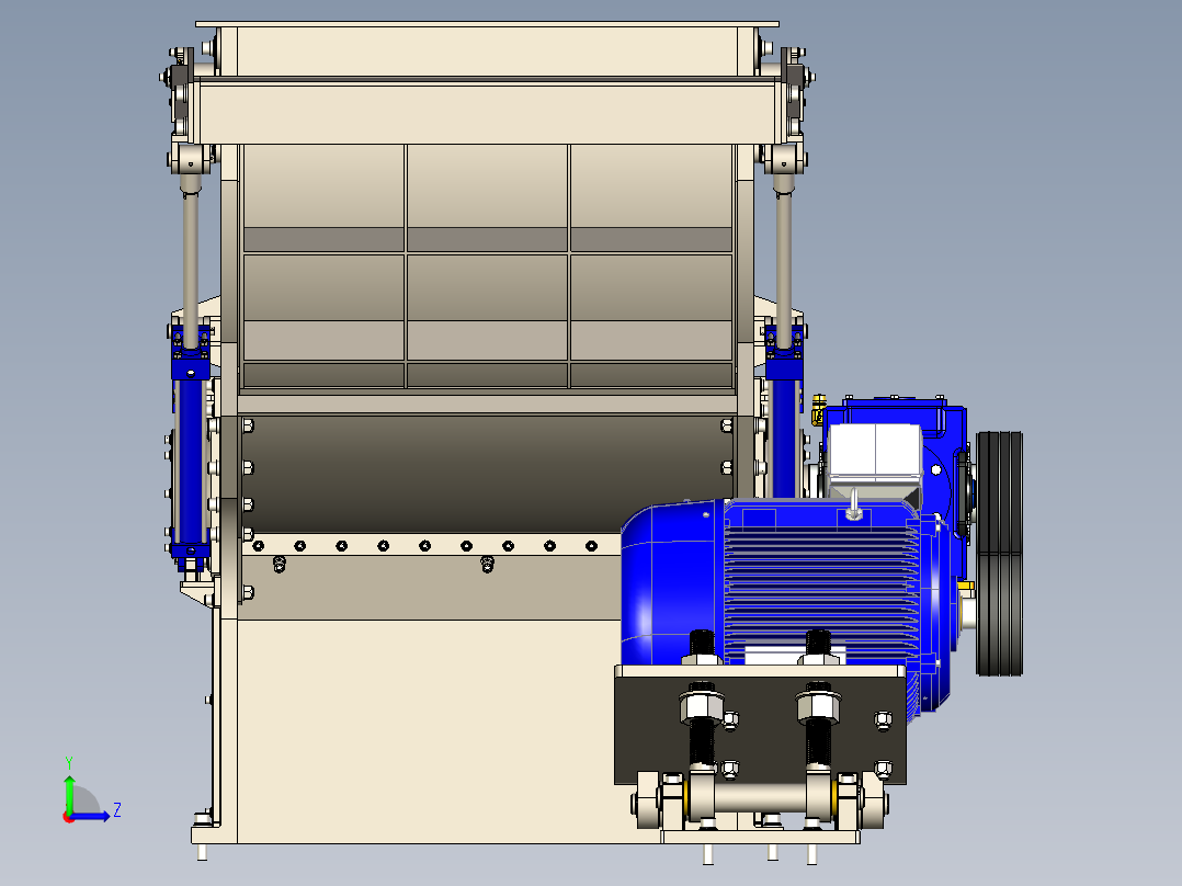 塑料研磨机粉碎机左视图