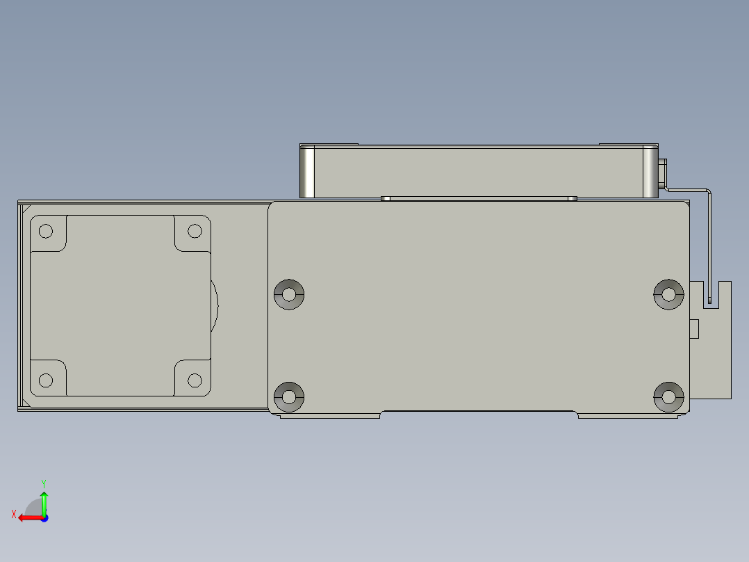 直线模组LHC14-S550-L设计图纸后视图