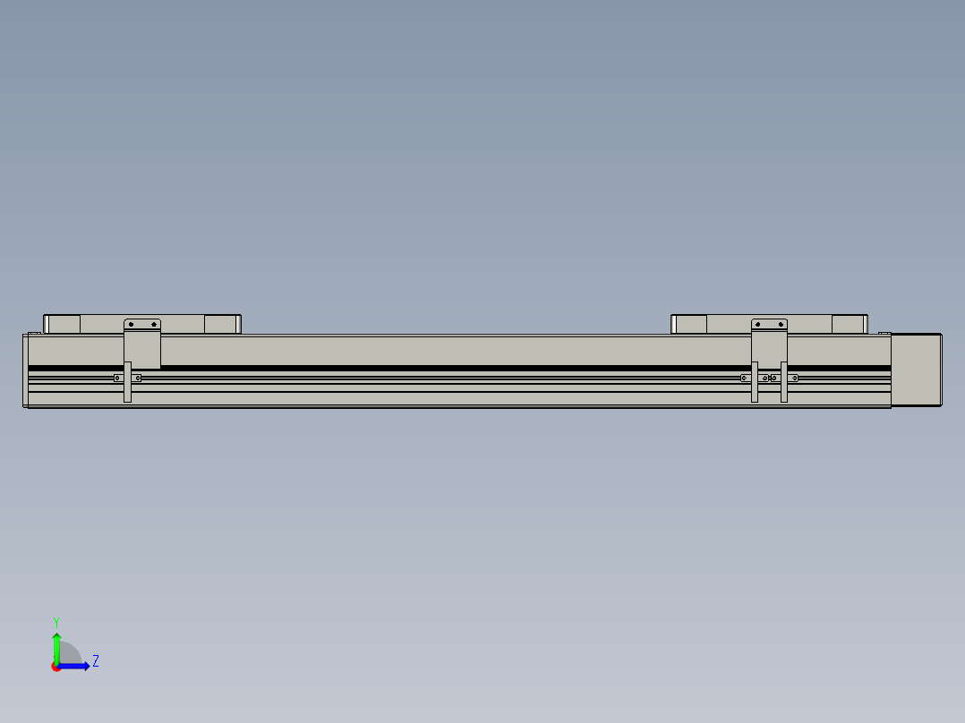 直线模组LHC14-S550-L设计图纸左视图
