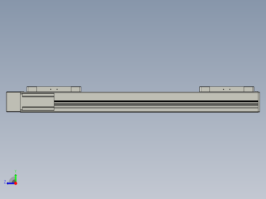 直线模组LHC14-S550-L设计图纸右视图
