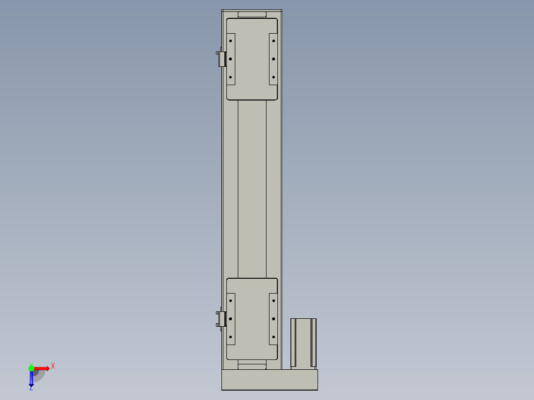 直线模组LHC14-S550-L设计图纸俯视图