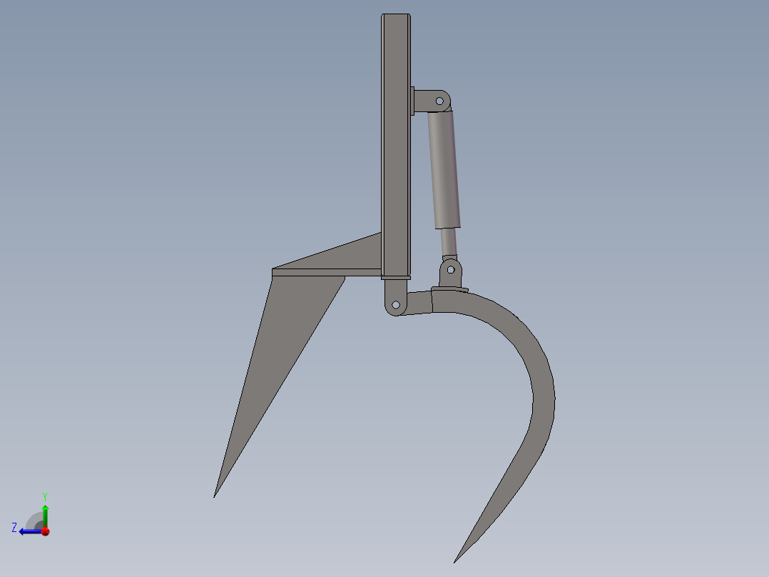 抓斗式清污机右视图