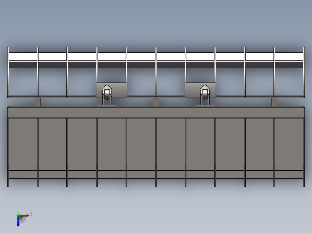 抓斗式清污机俯视图