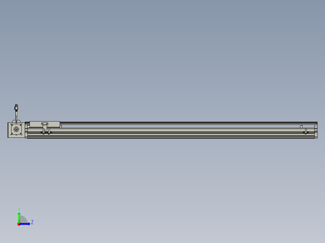 东锦同步带传动-直线滑台模组DH135B-L125-S1100-BL-P400W-C3左视图