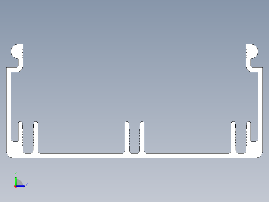 型材-KJN CABLE CONDUIT 40X80 KJN511020.STEP左视图