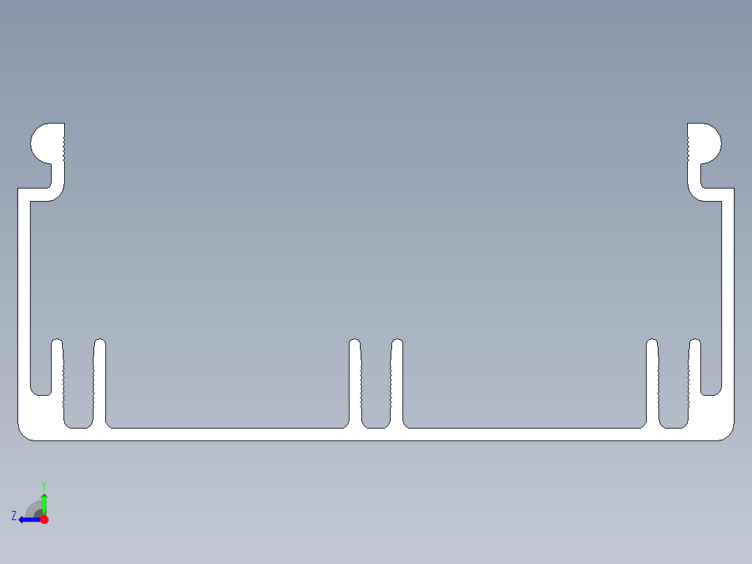 型材-KJN CABLE CONDUIT 40X80 KJN511020.STEP右视图