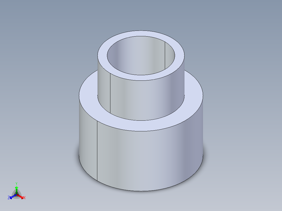 聚氯乙烯配件11-Sch80_ReducerCoupling_SxS_829-250_2in x 1.25in正等轴测图