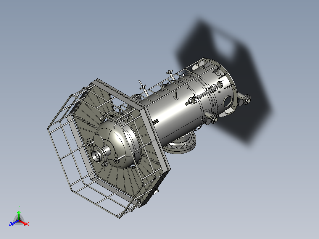石油和天然气储罐压力容器正等轴测图