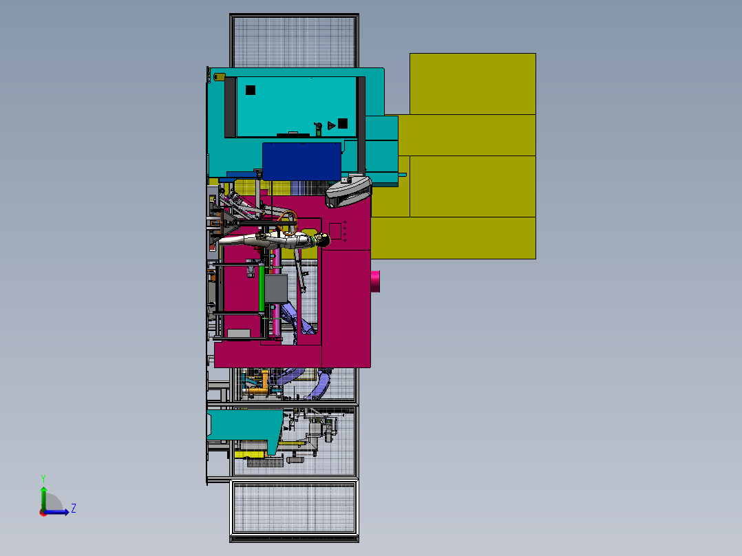 家电钣金冲压去毛刺折弯生产线sw18可编辑左视图