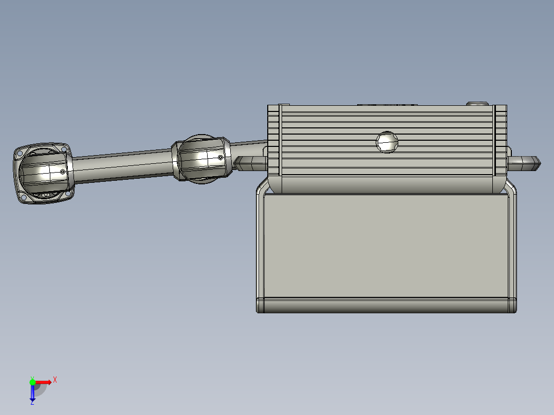 悬臂控制操控箱键盘支架-J4-旋转底座+转角-中间连接器-转角-箱体连接器-200-200-250-300俯视图