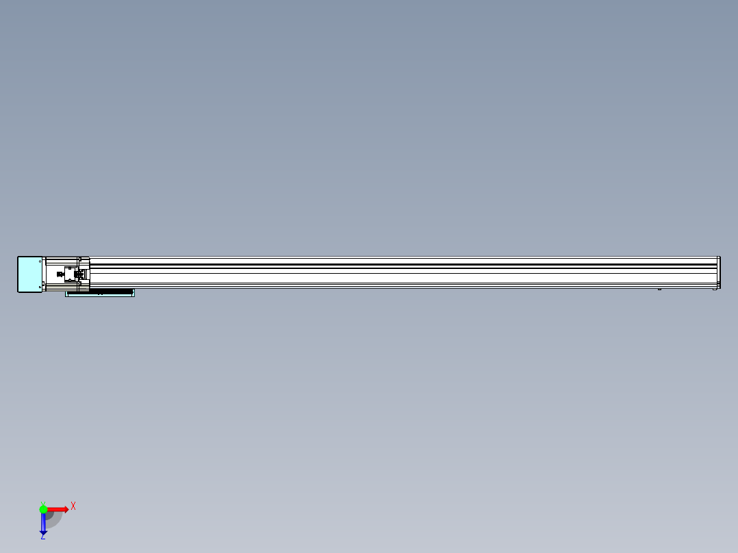 威洛博VC丝杆传动-无尘环境VC14-Lxx-C-S1300-BR-ZP75-C3俯视图