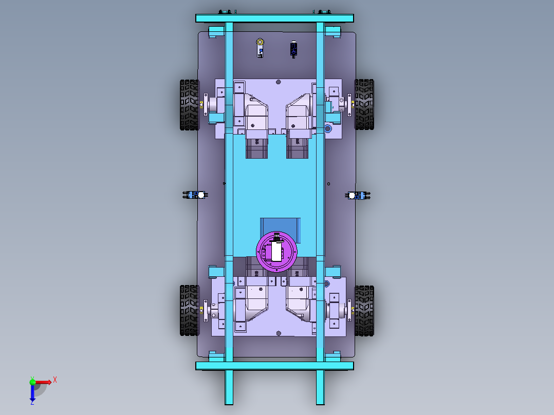 sw横梁小车俯视图