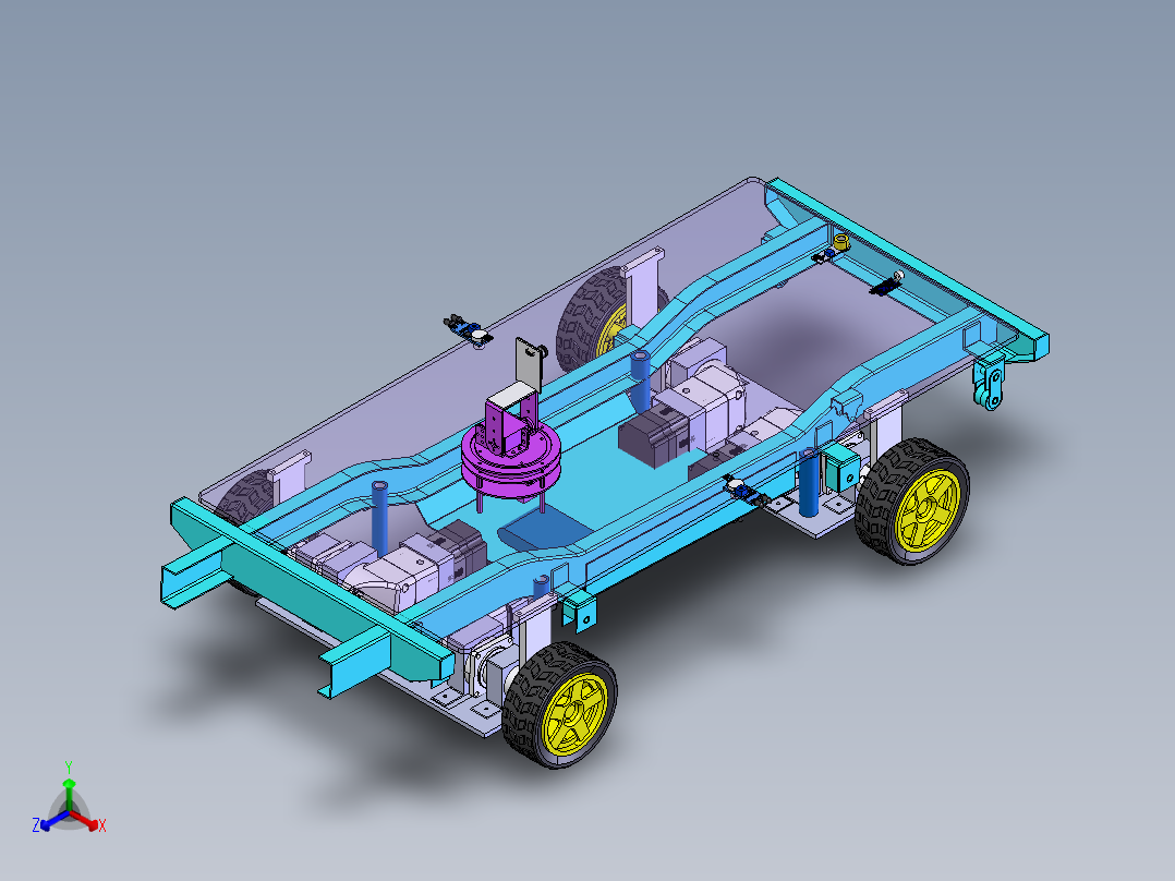 sw横梁小车正等轴测图