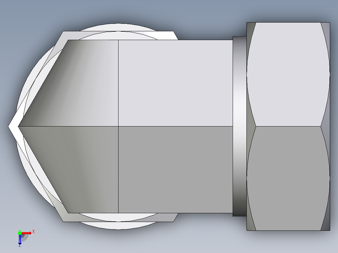 卡套式工业通用硬管接头EO_Adjustable_Locknut_elbow_WEE42ZLRCF俯视图