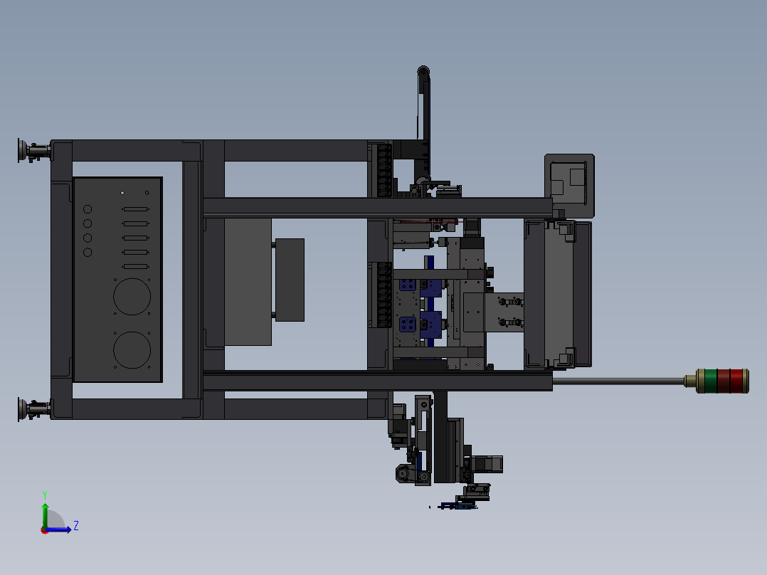 全自动电子检测机左视图