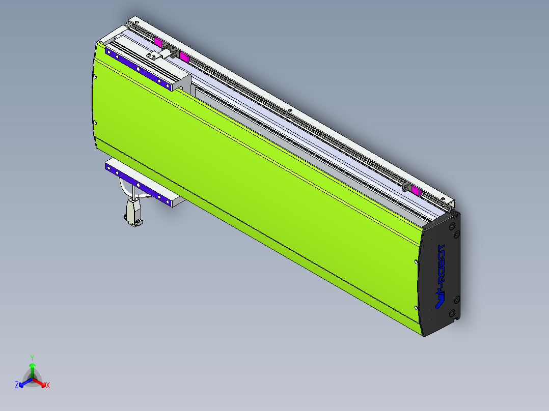 威洛博VL系列直线电机模组-VL22H2-S550正等轴测图