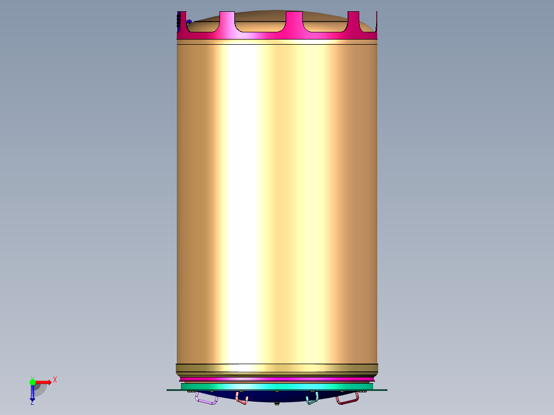 太空用钢瓶容器俯视图