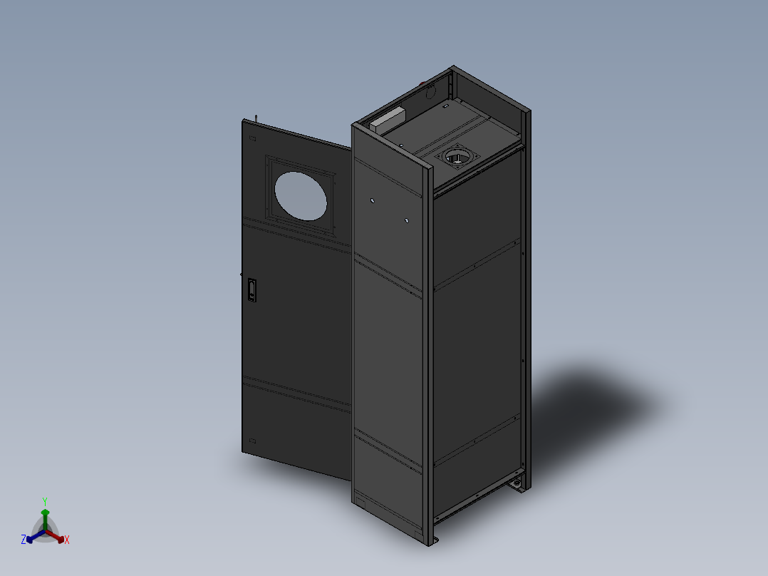 600气瓶柜==129724==40正等轴测图