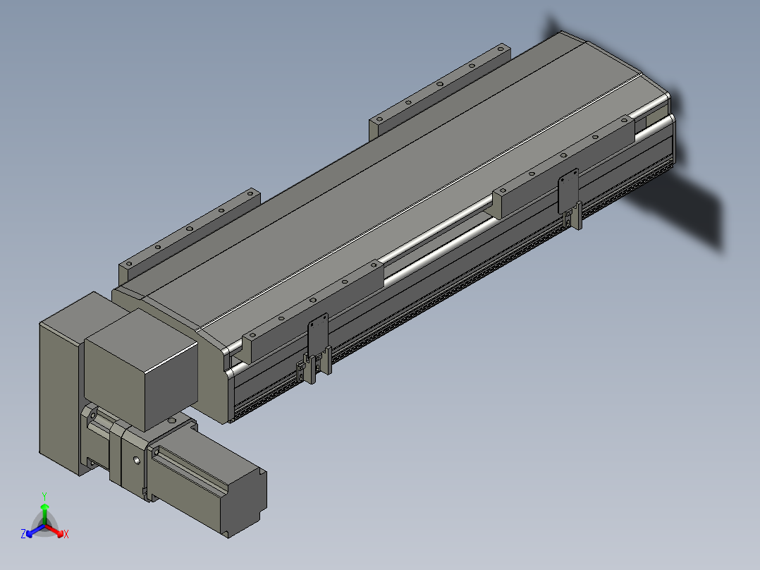直线模组LHB21-L40-S400-LD设计图纸正等轴测图