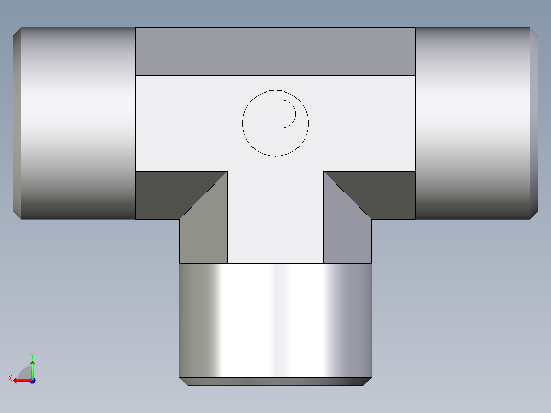 卡套式工业通用硬管接头EO_Union_tee_T14SCFX后视图