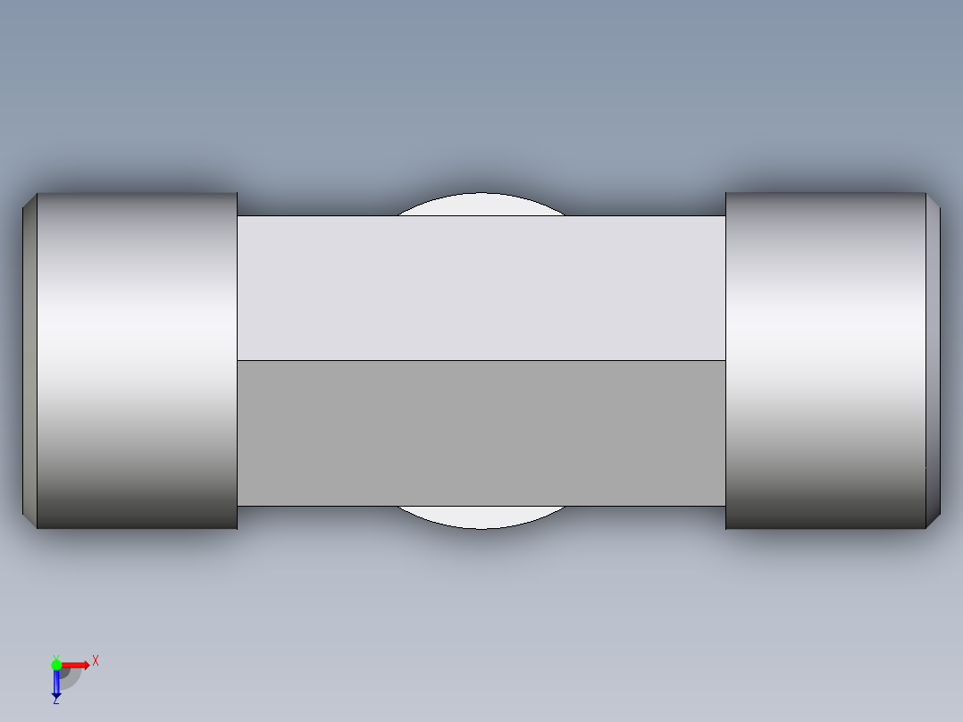 卡套式工业通用硬管接头EO_Union_tee_T14SCFX俯视图