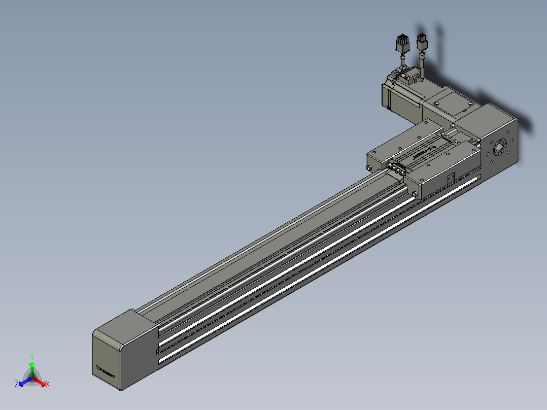 威洛博直线电机模组EB6-L140-S500-L-P40-MS3正等轴测图