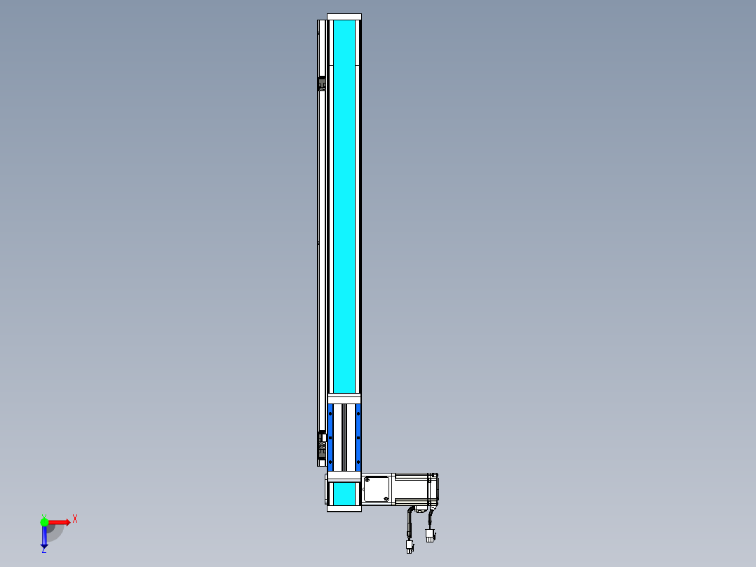 威洛博LB.GB同步带传动--欧规系列LB6A-L130-S650-BL俯视图