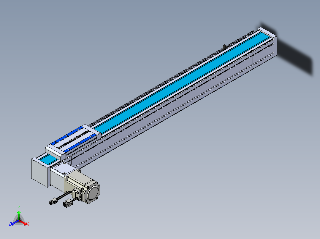 威洛博LB.GB同步带传动--欧规系列LB6A-L130-S650-BL正等轴测图