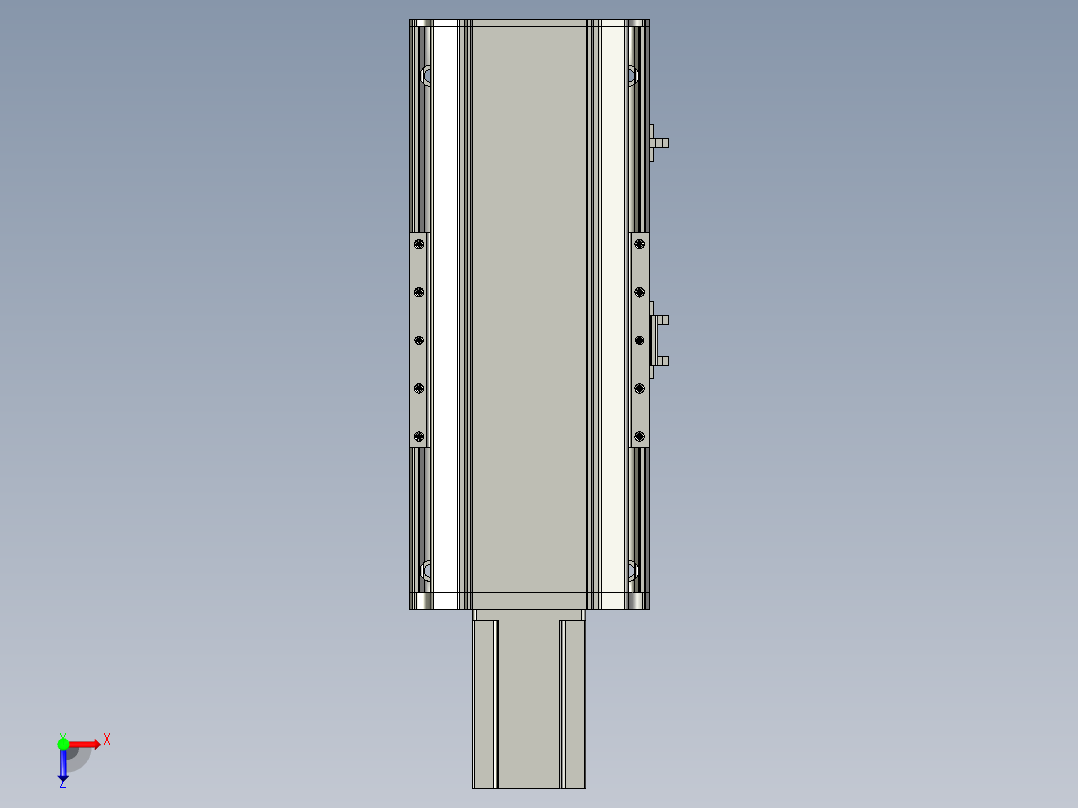 直线模组LHA17-S100-M设计图纸俯视图