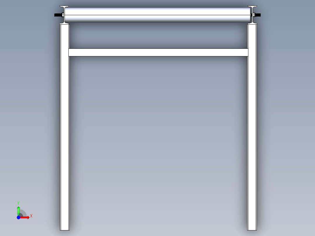 滚筒输送机20m长roller-conveyor-20m-long-STP前视图