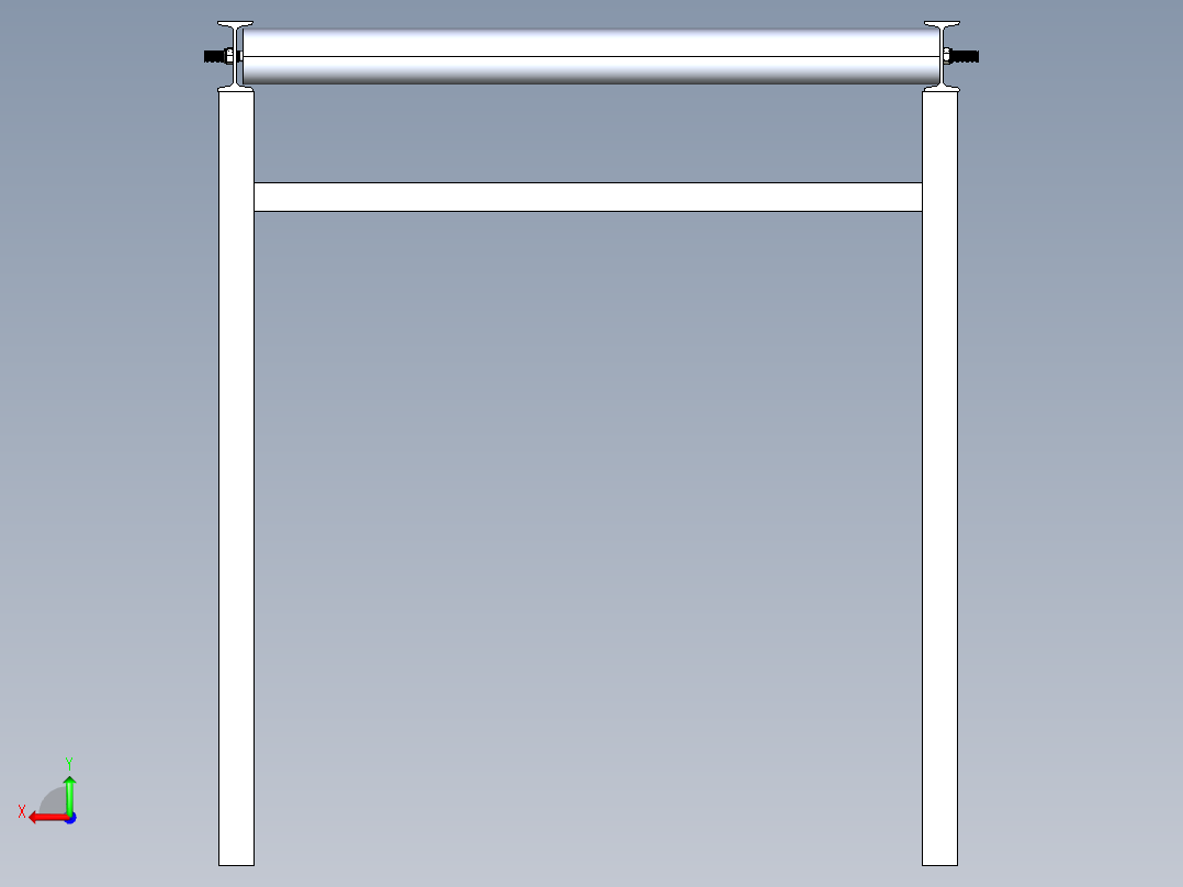 滚筒输送机20m长roller-conveyor-20m-long-STP后视图