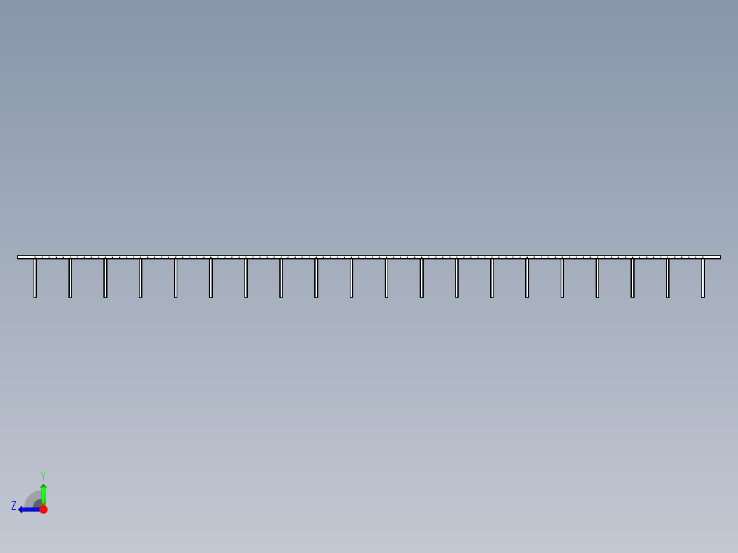 滚筒输送机20m长roller-conveyor-20m-long-STP右视图