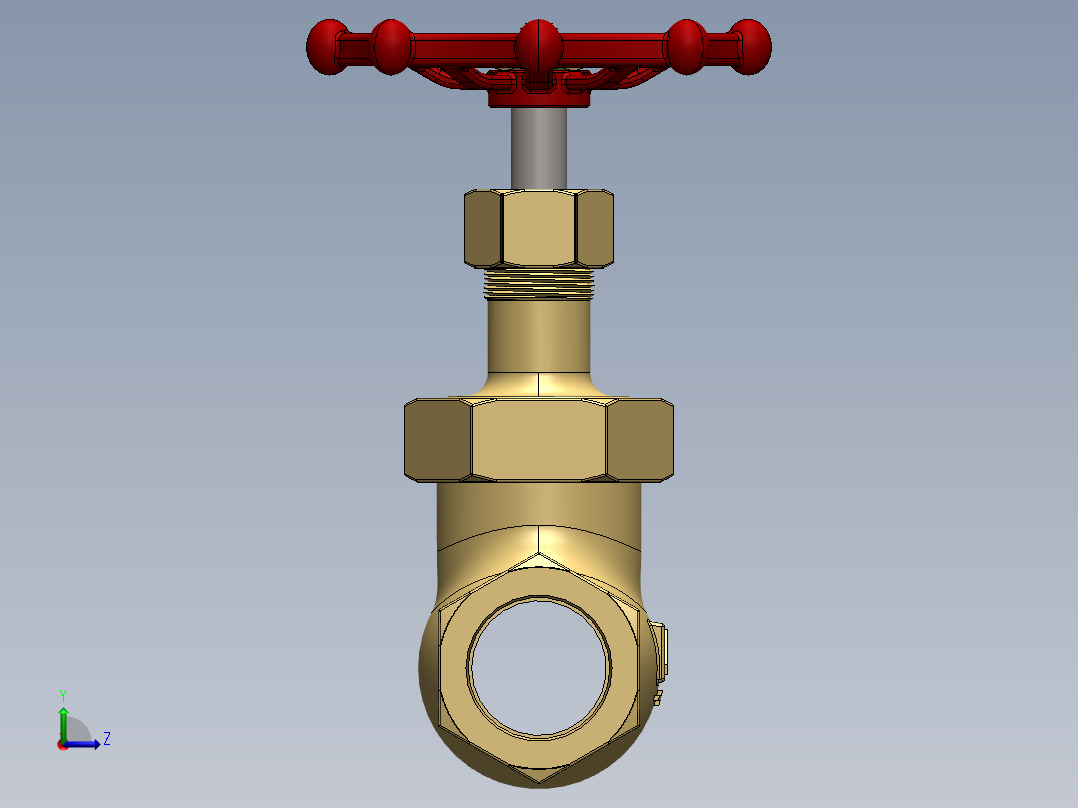 手动截止阀左视图