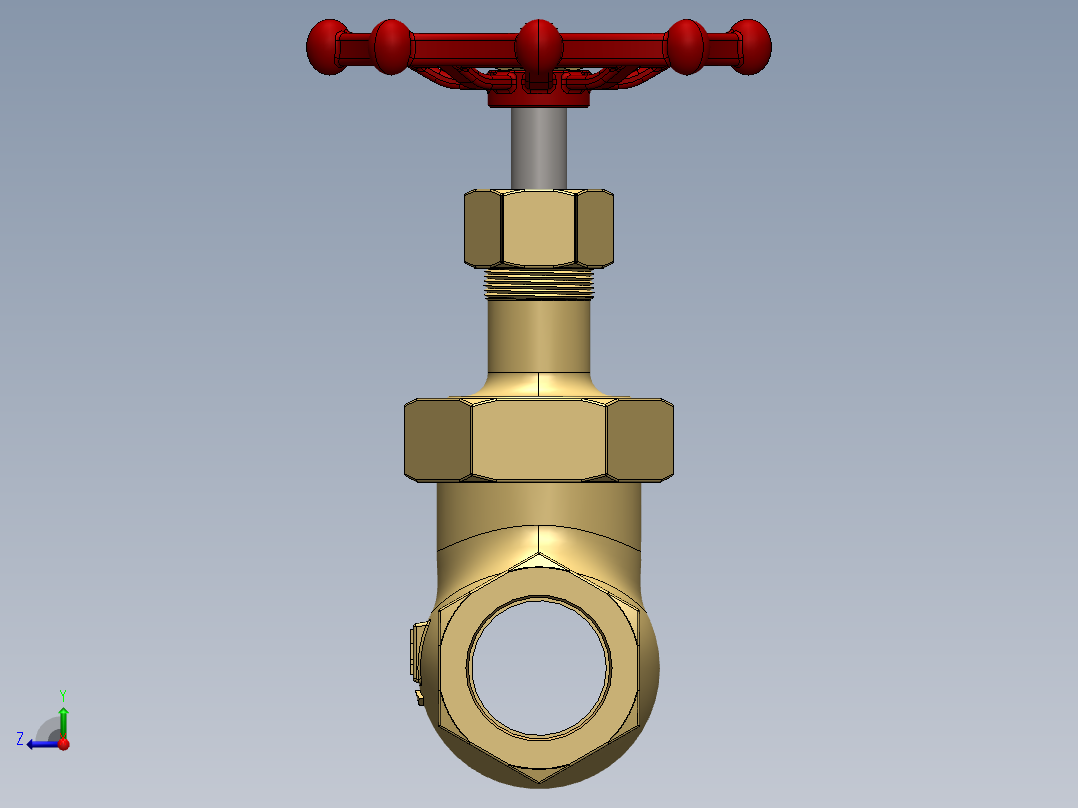 手动截止阀右视图