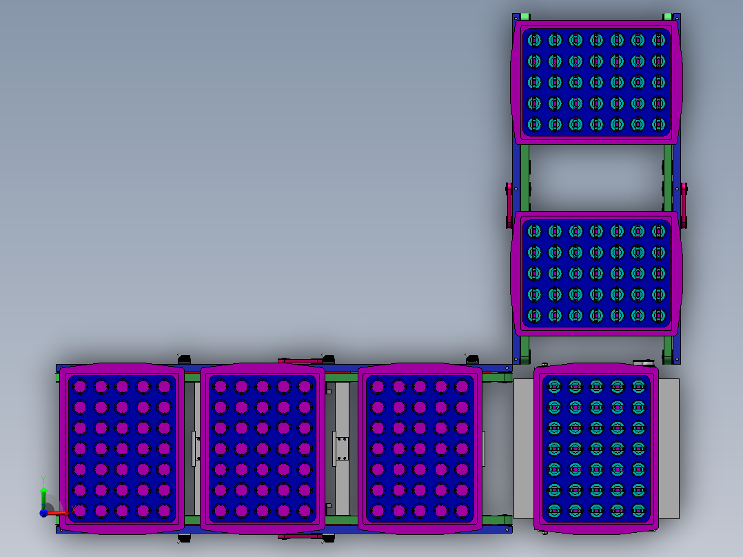 90°流道传动结构sw20可编辑前视图