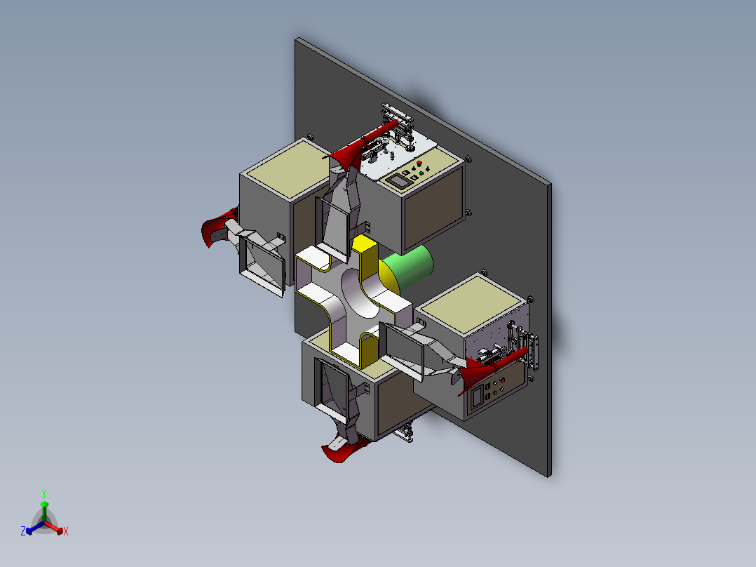 螺丝自动智能包装机sw17可编辑正等轴测图