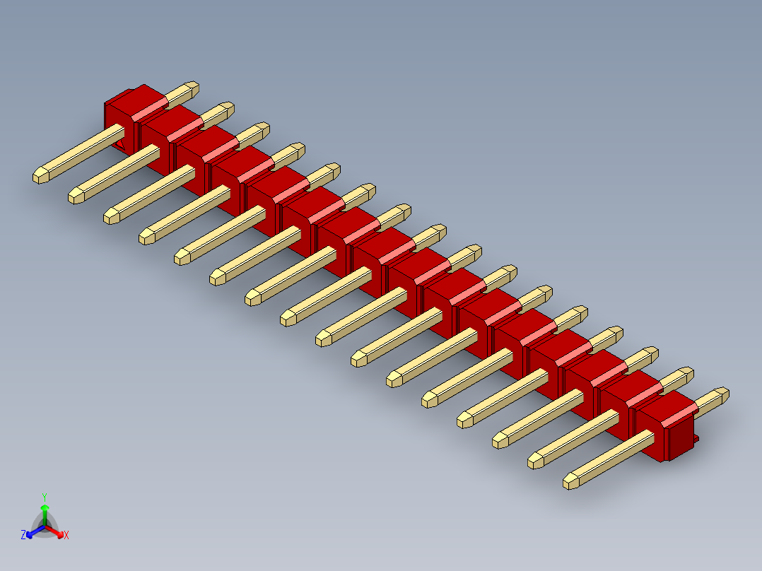彩色公头100mil（2.54mm）系列-DS1021_red_1x16p_100mil_Type1_rev1.0