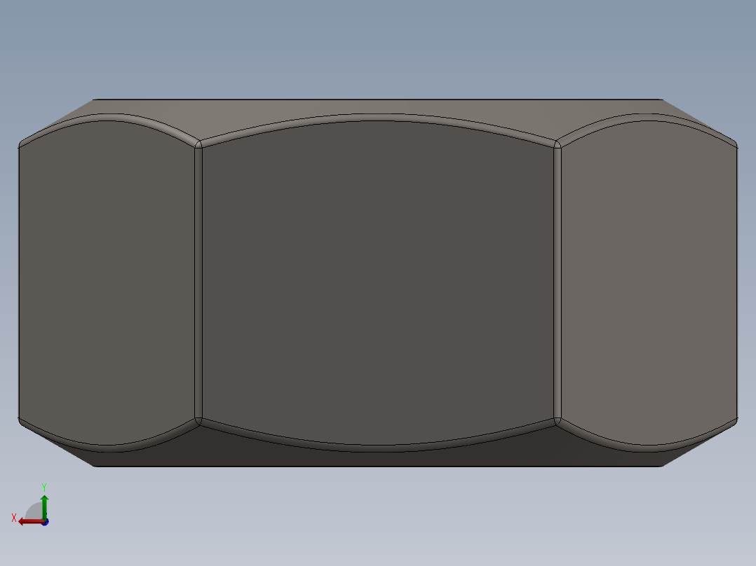 紧固件-Raw Steel Nut 1.000后视图