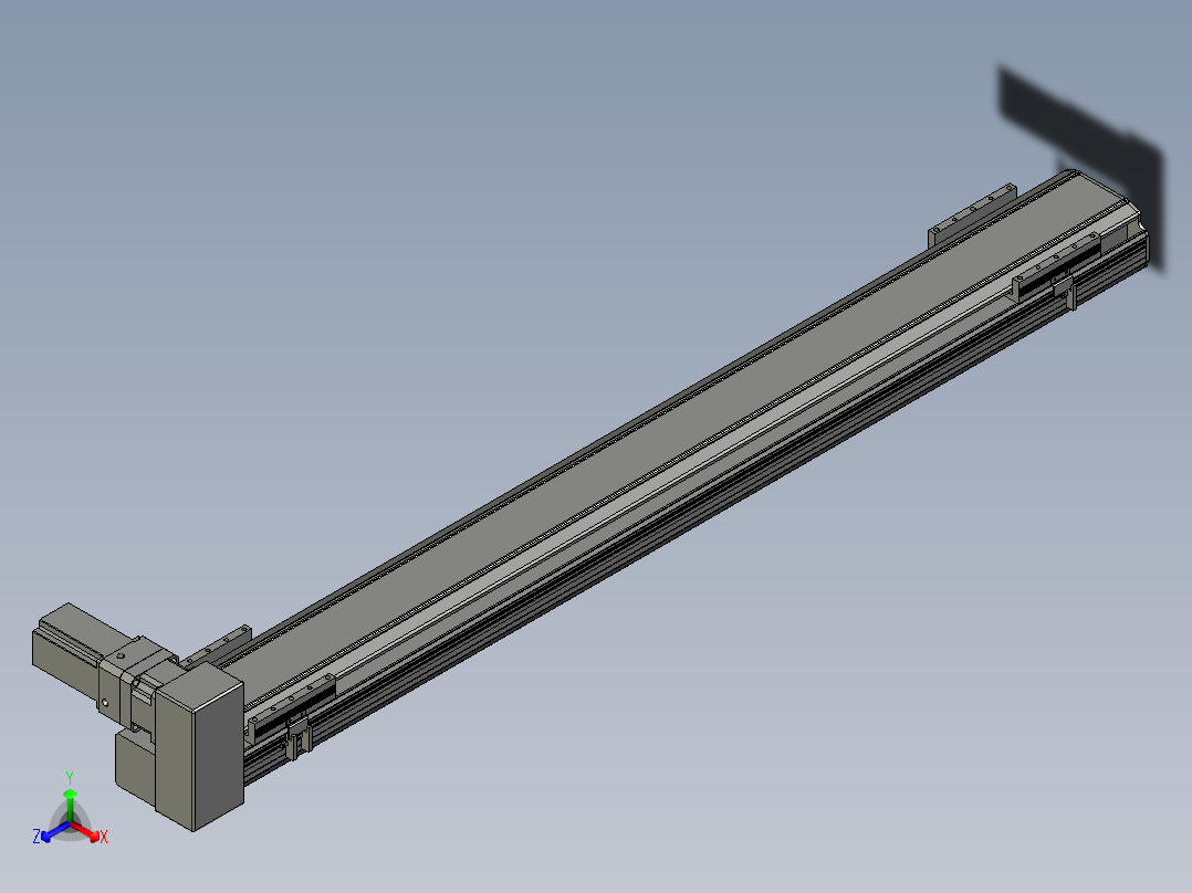 直线模组LHB17-L40-S1400-RU设计图纸正等轴测图
