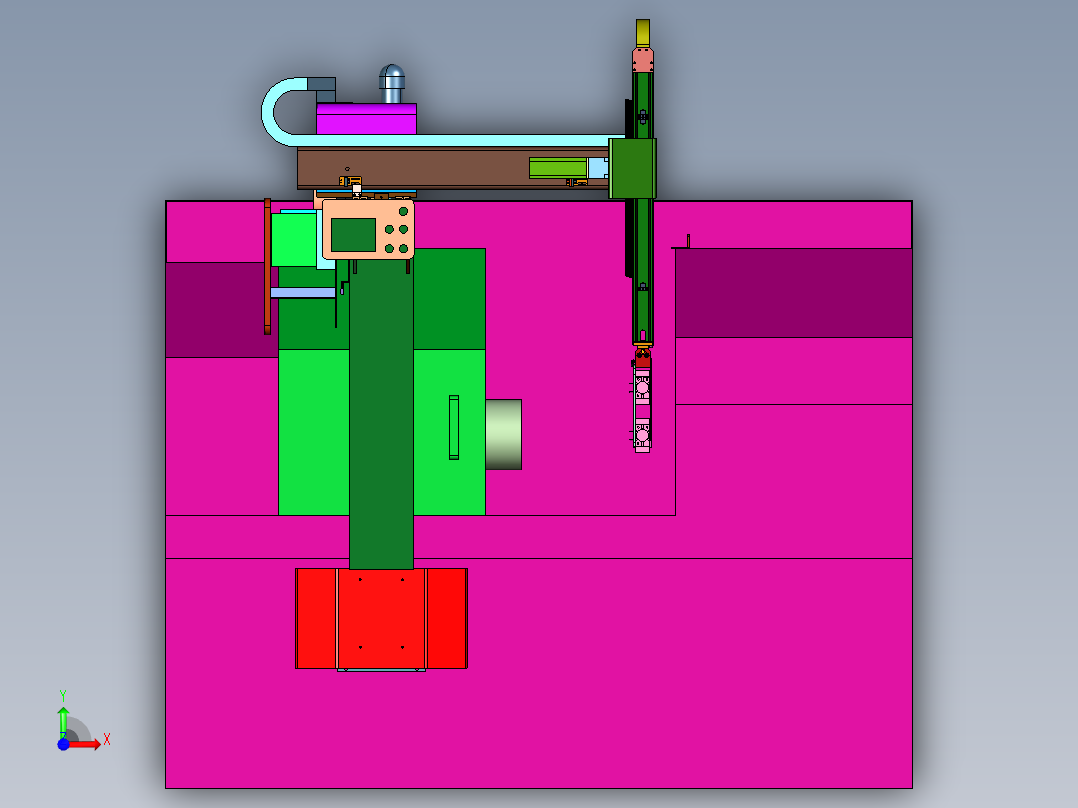 全自动机械手上料机前视图