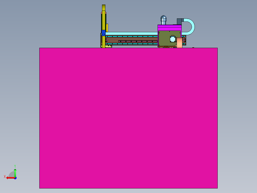 全自动机械手上料机后视图