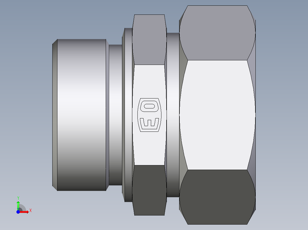 卡套式工业通用硬管接头EO_Male_Stud_connector_GE42LM71前视图