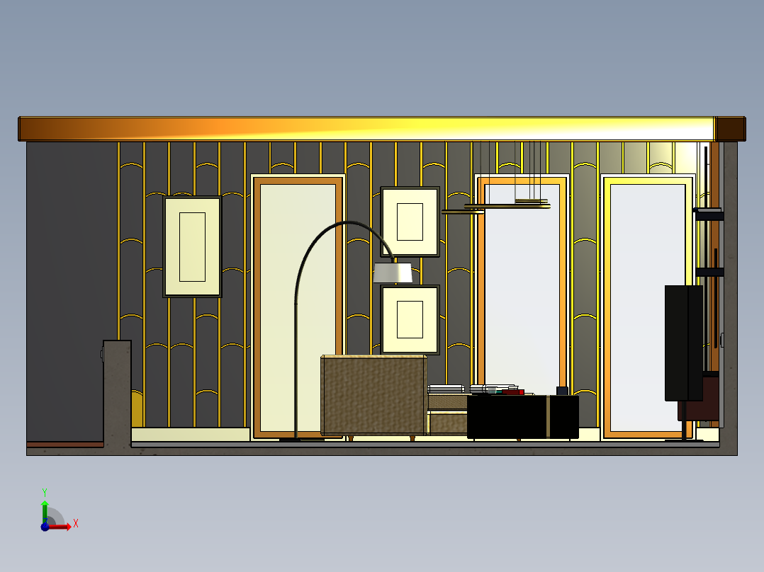 豪华客房设计前视图