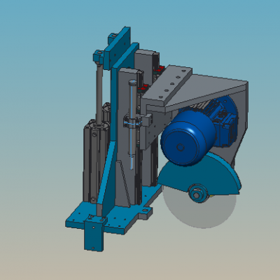 汽车天窗导轨锯切倒角机 非标自动化设备3D图纸3D模型