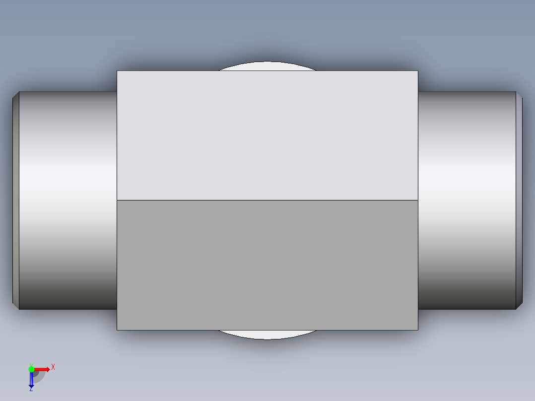 卡套式工业通用硬管接头EO_Adjustable_locknut_branch_tee_TEE30SROMDCF俯视图