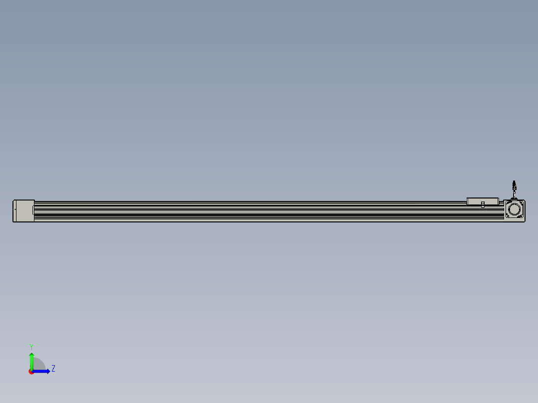 威洛博直线电机模组EB8-L200-S2000-R-P75-MS3左视图