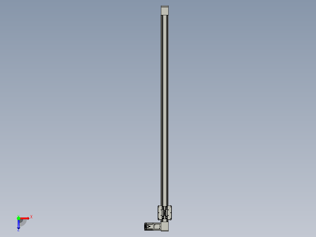 威洛博直线电机模组EB8-L200-S2000-R-P75-MS3俯视图